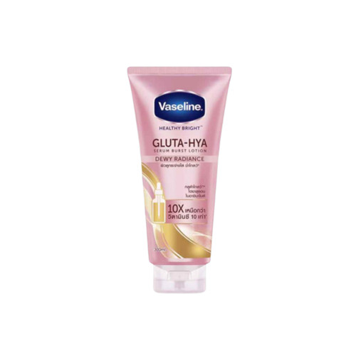 لوسیون بدن روشن کننده وازلین گلوتاهایا صورتی (Dewy Radiance) – آبرسان و شفافکننده پوست۳۳۰ میل
