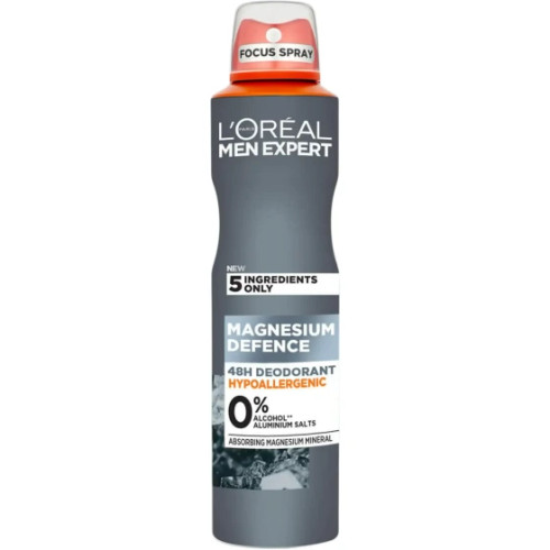 اسپری ضدتعریق لورال مدل magnesium defense 250میل