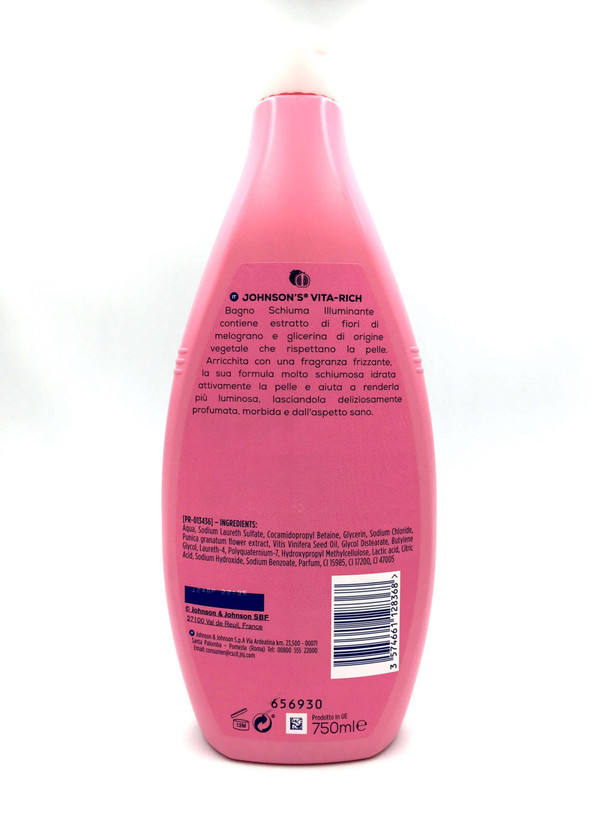 مشخصات کامل شامپو بدن جانسون رایحه انار (Johnson's Vita-Rich Brightening Pomegranate)۷۵۰ میل