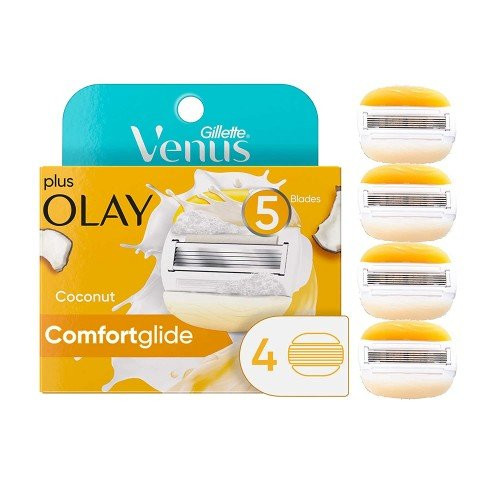 سری یدک ژیلت اولای زرد (Gillette Venus ComfortGlide + Olay Coconut)۵ لبه