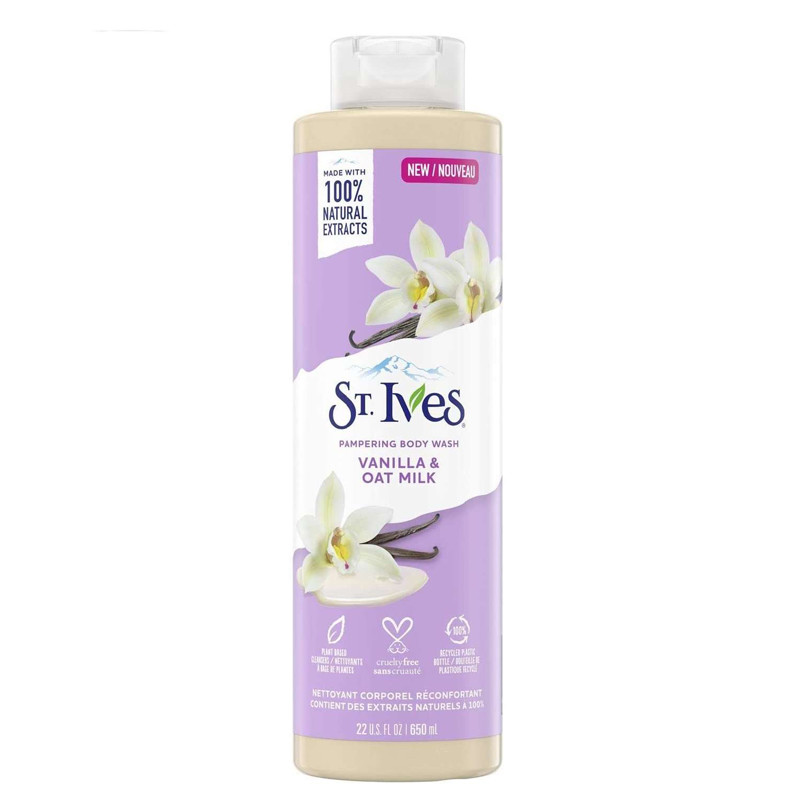 شامپو بدن استیوز (St. Ives) رایحه وانیل - Pampering Vanilla Body Wash  ۶۵۰ میل