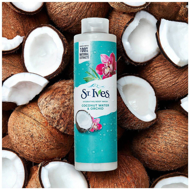 شامپو بدن استیوز نارگیل و گل ارکیده (St. Ives Coconut Water & Orchid Hydrating Body Wash) ۶۵۰ میل