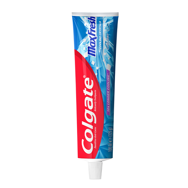 خمیر دندان کلگیت مکس فرش آبی (Colgate MaxFresh Cool Mint with Cooling Crystals)۱۰۰میل