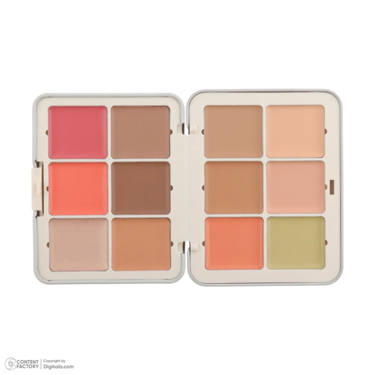 محصول پالت کرمی چندکاره شیگلم (SHEGLAM Multi-Use Face Palette) است که شامل رنگهای کانسیلر، کانتور، کورکتور