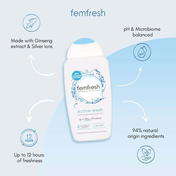 ژل بهداشتی بانوان Femfresh مدل Active Wash حجم 250میل