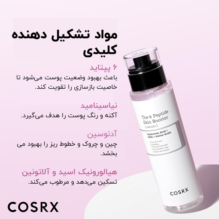COSRX The 6 Peptide Skin Booster Serumسرم ۶ پپتاید کوزارکس