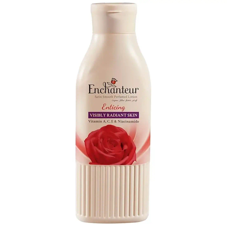 لوسیون بدن Enchanteur Enticing Satin Smooth Perfumed Lotion (Visibly Radiant Skin) حجم ۲۵۰ میل