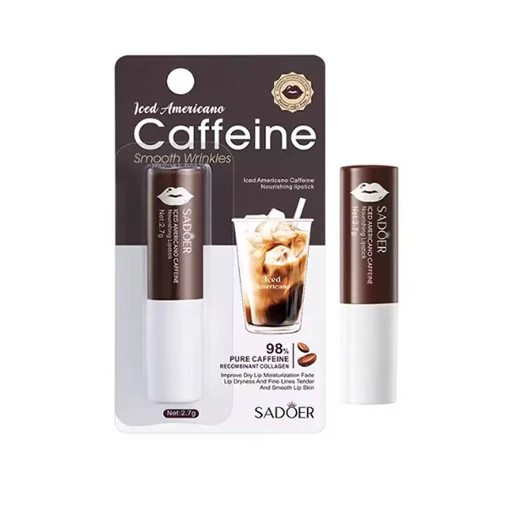 بالم لب کافئین سادور (SADOER Iced Americano Caffeine Lip Balm) با رایحه و حسوحال قهوهای/آیس آمریکانو