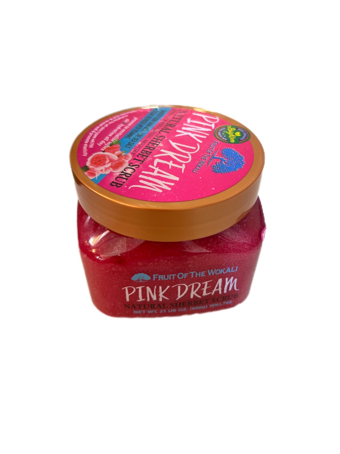 اسکراب بدن Fruit of the Wokali Pink Dream Natural Sherbet Scrub با عصاره گل رز هست 🌹💗