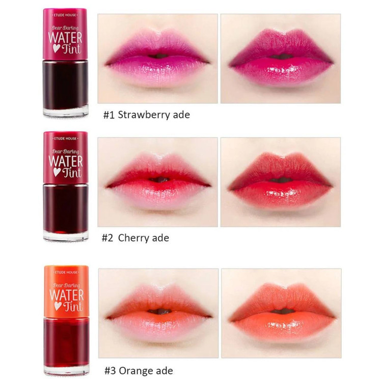 تینت اتود ETUDE Dear Darling Water Tint از برند کرهای Etude است؛ یک تینت لب با بافت آبکی و رنگدهی بالا که برای ایجاد رنگ طبیعی