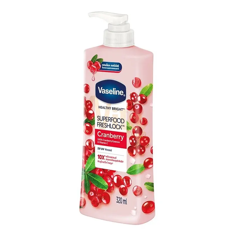 لوسیون بدن وازلین با رایحه کرن‌بری (Cranberry) حجم ۵۰۰ میل است