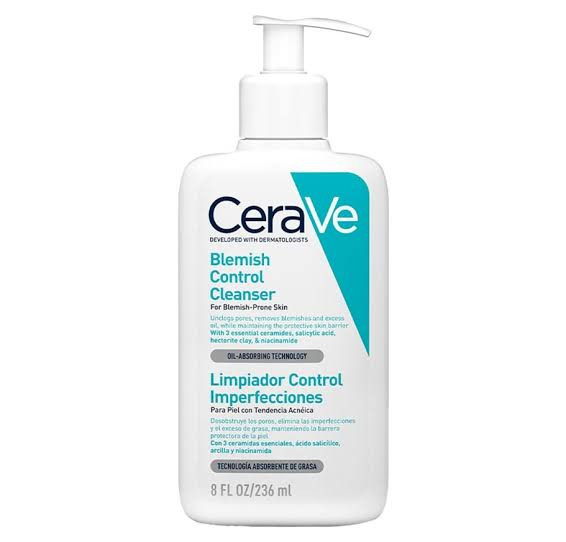 شوینده CeraVe Blemish Control Cleanser هست، این محصول مخصوص پوستهای چرب، جوشدار و مستعد جوش و سرسیاه است.۲۳۶ میل