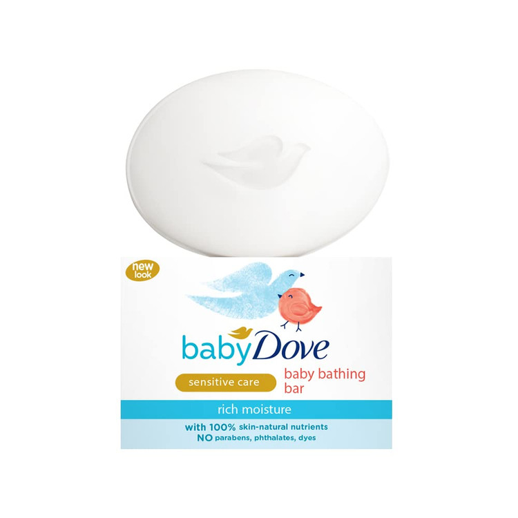 صابون بچه Baby Dove Sensitive Care Rich Moisture Baby Bathing Bar هست؛ مدل Rich Moisture