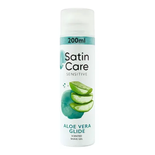 فوم/ژل اصلاح بانوان Gillette Satin Care با رایحه و عصاره آلوئه‌ورا ۲۰۰ میل