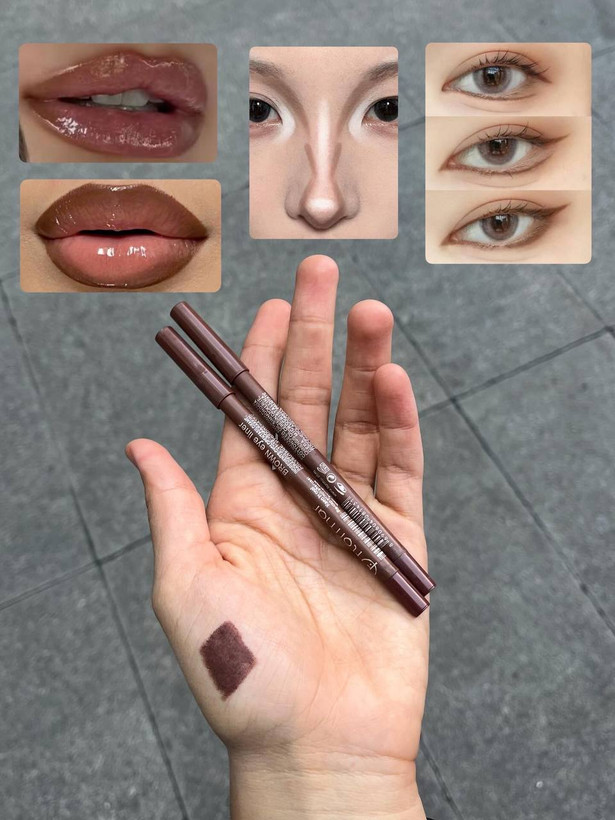 Flormar Extreme Tattoo Gel Pencil – 001 Glitzy Brown هست؛ یعنی مداد چشم ژلی قهوهای-مسی